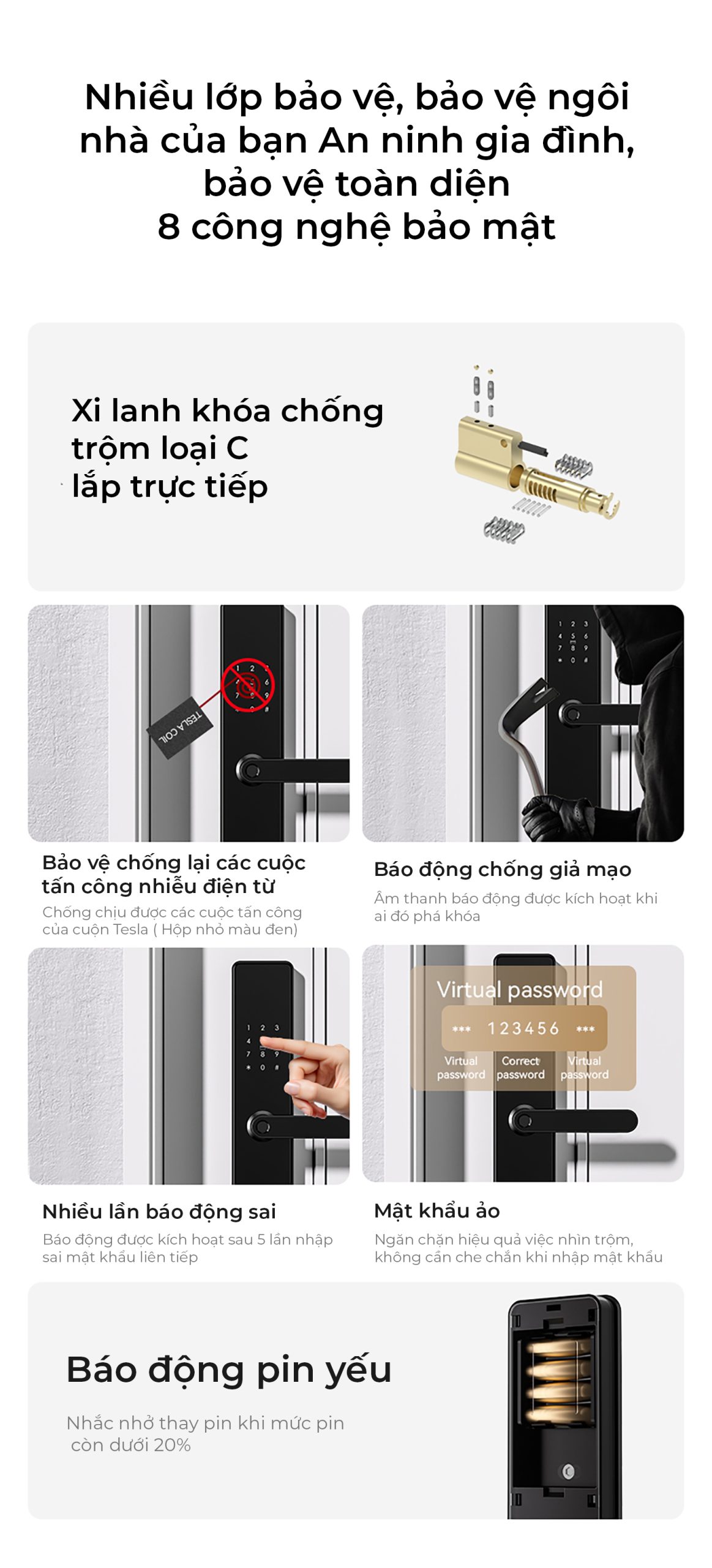 Đa Dạng Phương Thức Mở Khóa