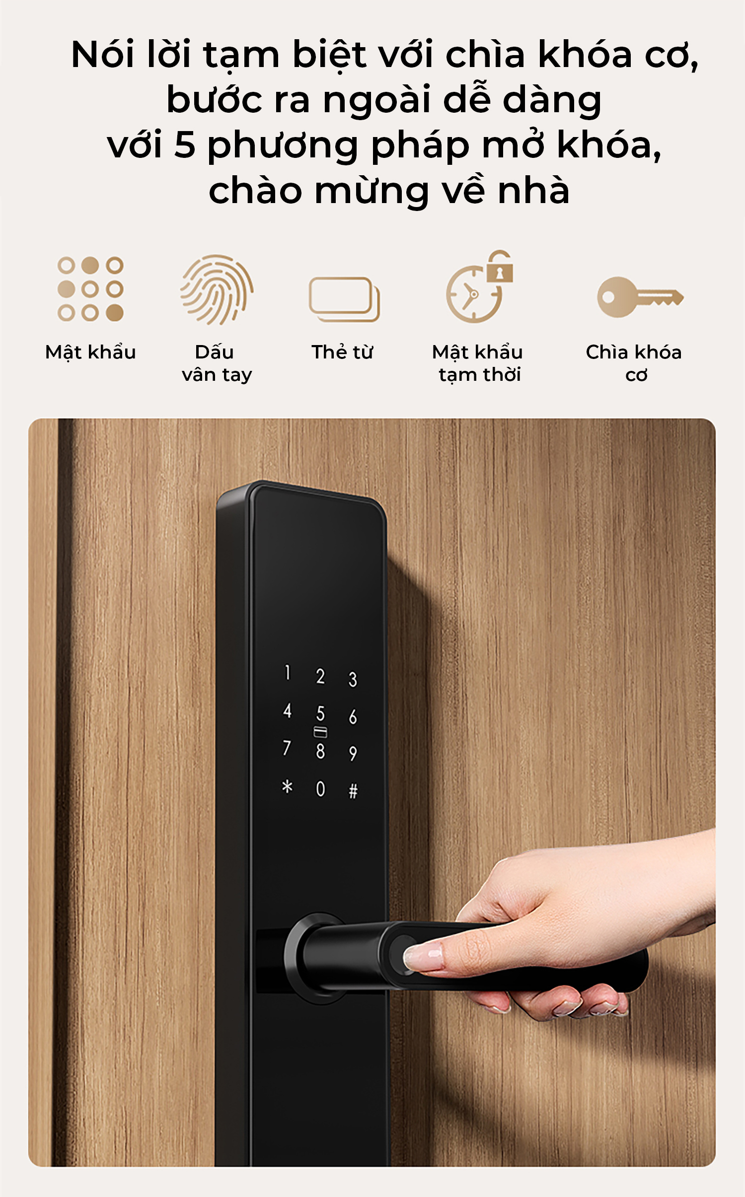 Thiết Kế Tay Gạt Sang Trọng & Chống Xâm Nhập